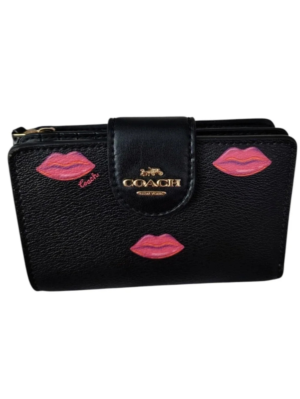 Coach Kiss Print Wallet